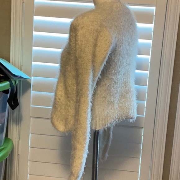 Arizona Jean Company Cream Crew Neck Sweater Plush Knit - Picture 5 of 7